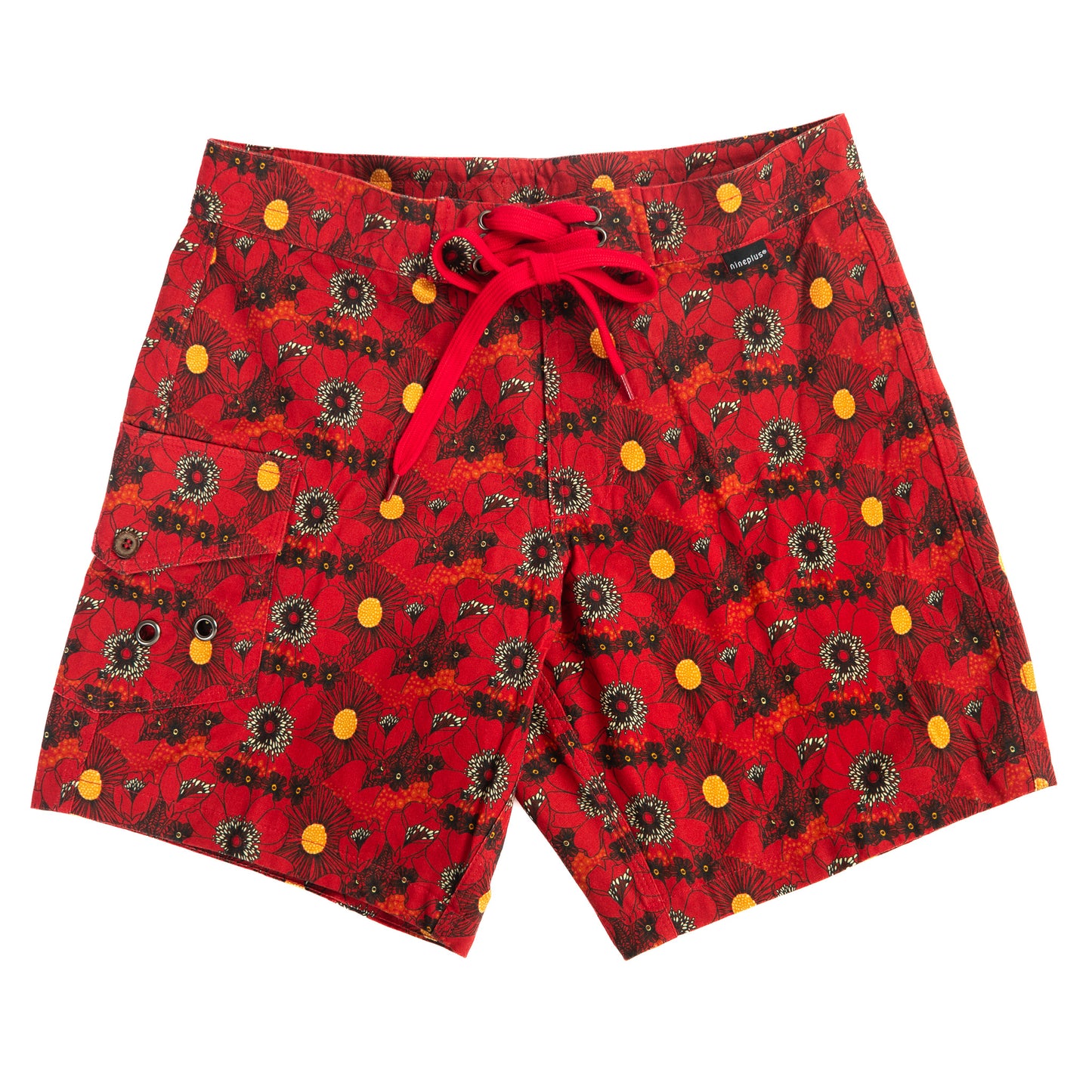 Nineplus Boardshorts | Lined Canvas | Red