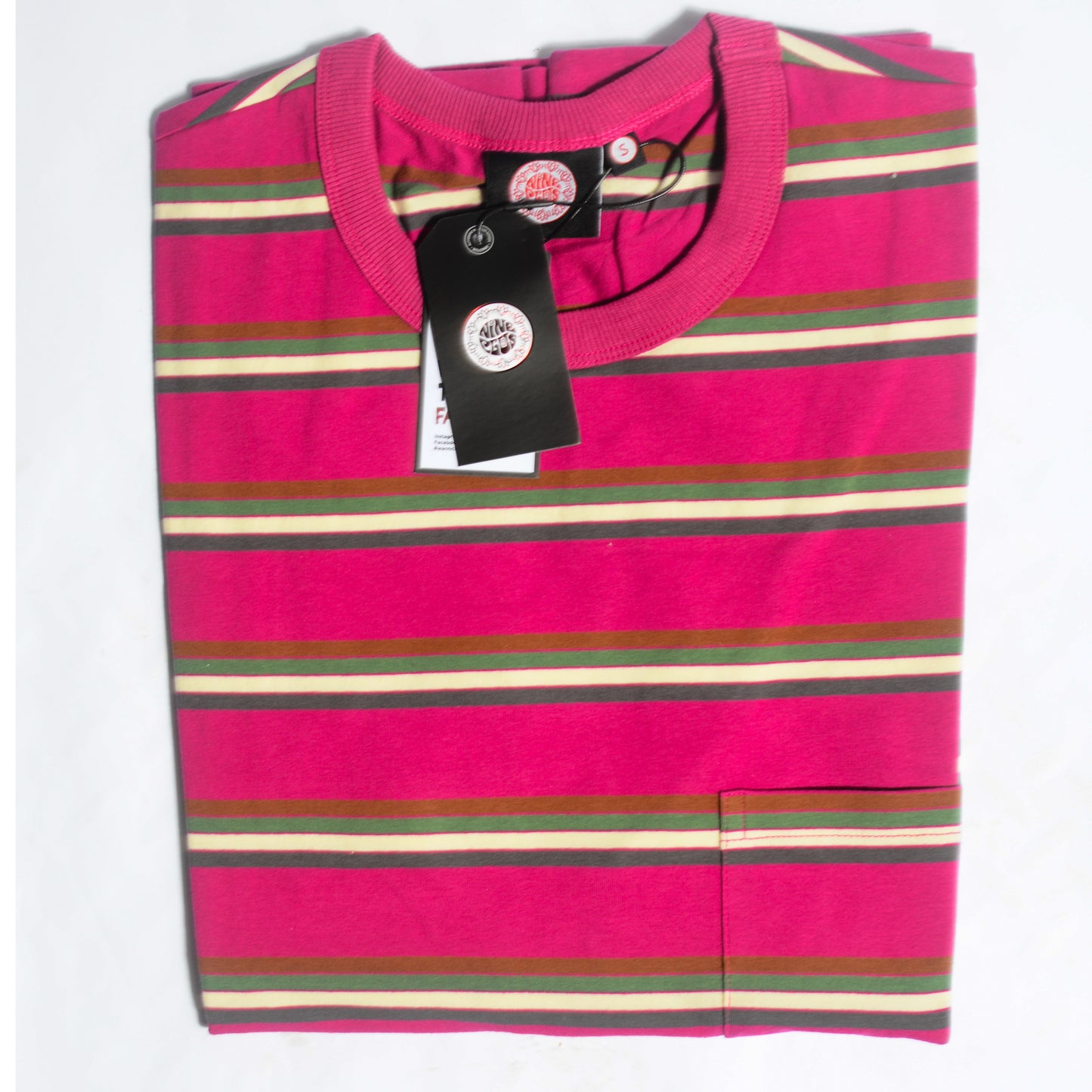 T-Shirt | 60s Stripe | No.7 | Fushia