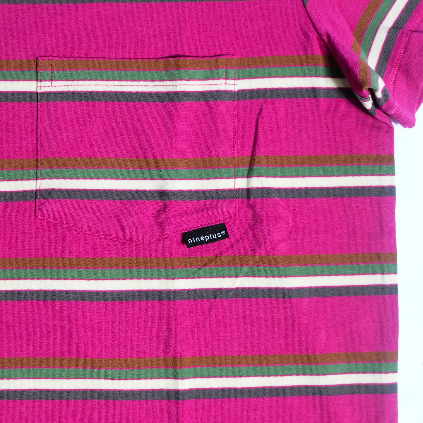 T-Shirt | 60s Stripe | No.7 | Fushia