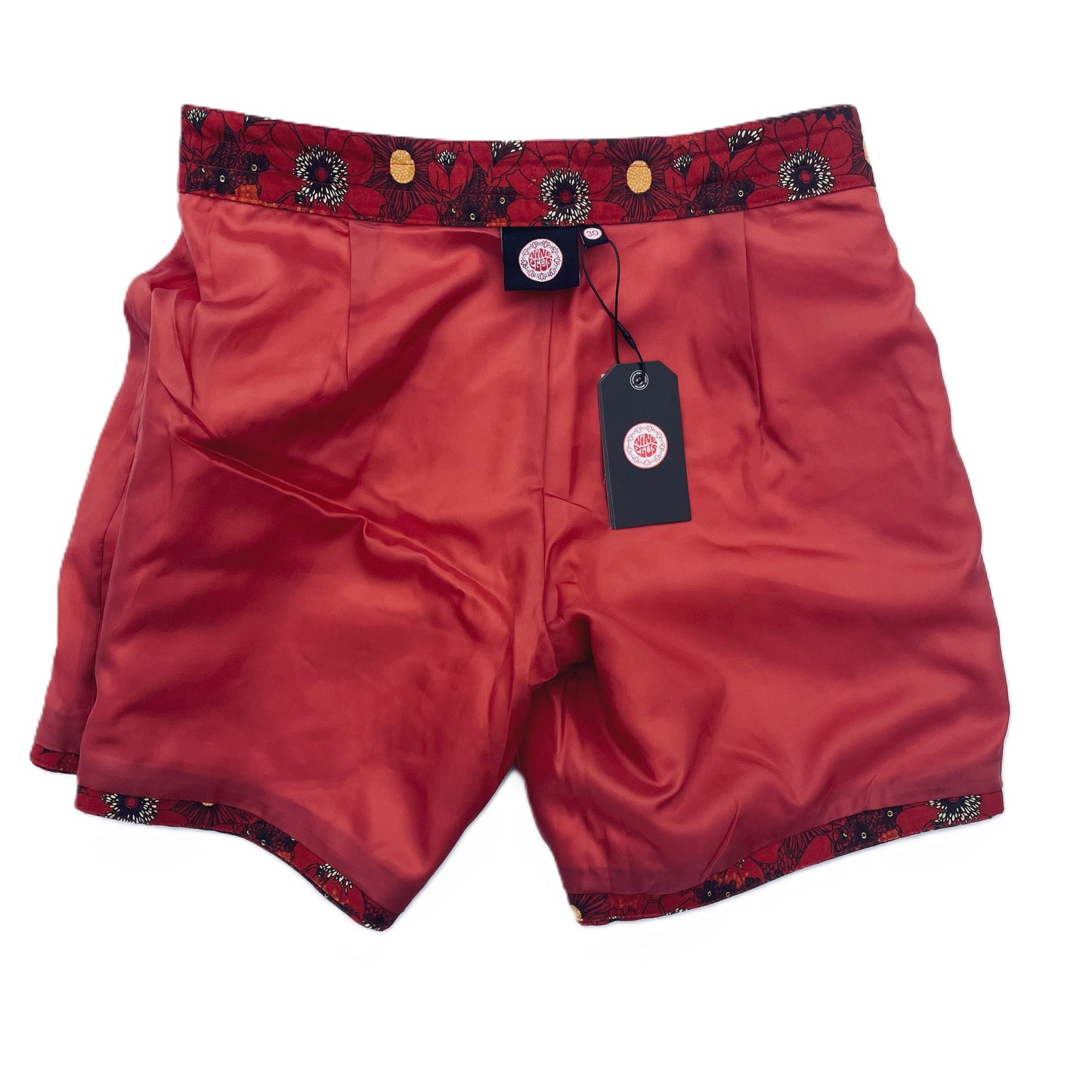 Nineplus Boardshorts | Lined Canvas | Red
