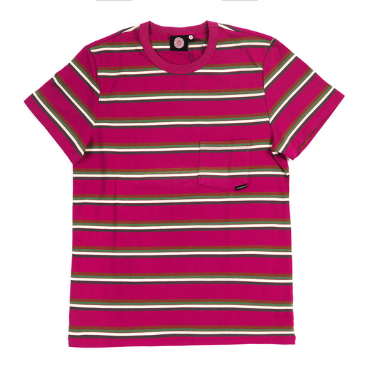 T-Shirt | 60s Stripe | No.7 | Fushia